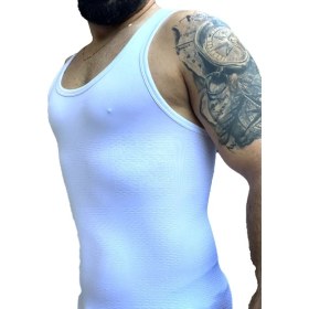 Resim Secret Moda Sporcu Fitness Erkek Extreme Özel Örgülü Erkek Spor Atlet Beyaz 