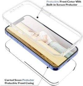 Resim Coverzone Apple iPhone 8 Plus İle Uyumlu ClearShield Silikon Kılıf 360 Derece Ön Ve Arka Koruma Şeffaf Renk 