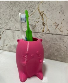 Resim Okpax Diş Fırçalık Ve Çocuk Diş Fırçası Kabı Pembe 