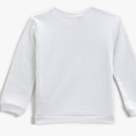 Resim Kız Bebek Atatürk İmzası Baskılı Sweatshirt Bisiklet Yaka 