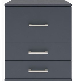 Resim Arges Komodin Tek Raflı 2 Çekmeceli 60x30x80 Antrasit-antrasit Antrasit 