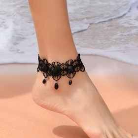 Resim Kadınlar İçin Şık ve Çok Yönlü Elegant Siyah Dantel Çiçek Ayakkabı - Plaj Partileri, Düğünler ve Mardi Gras Kutlamaları İçin Mükemmel 