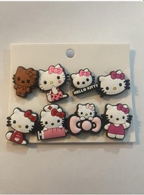 Resim Jibbitz Terlik Süsü Hello Kitty 8 Adet Çok Renkli 