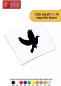 Resim Genel Markalar Uçan Güvercin Sticker Oto Motor Laptop Duvar Folyo Sticker 60 X 72 Cm 