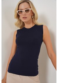 Resim Bigdart Kadın Kolsuz Body 4347 - Lacivert 