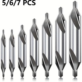 Resim 5/6/7 adet HSS Merkez Matkap Seti, 60 Derece Açı, Metal İşleme için Yüksek Hızlı Çelik Yivleme Araçları, Torna İşleme 
