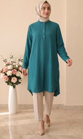 Resim Kado Yandan Yırtmaçlı Tunik 262720 - 42 / Zümrüt 