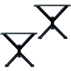 Resim Bin1firsat Metal X Ayak Ev Ofis Iş Yeri Masif Ahşap Kütük Orta Sehpa Ayağı Dekoratif Retro Profil Ayaklar 45 Cm 