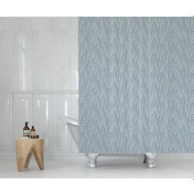 Resim Zethome Tropik Banyo Duş Perdesi 2880 Tek Kanat 1X180X200 Beyaz 