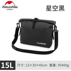 Resim Chaoduo Shop 15L Siyah Stil Naturehike Dış Mekan Su Geçirmez Çanta Turizm Tek Omuz Eğik El Çantası Plaj Tatili Kuru ve Islak Ayırma Su Geçirmez Çanta (Yurt Dışından) 