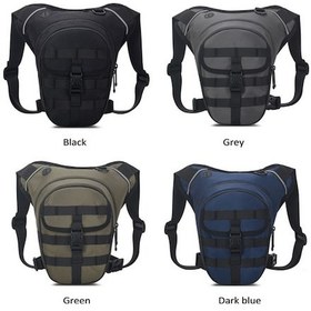 Resim Novahub Erkek Ve Kadınlar İçin Su Geçirmez Motosiklet Bacak Çantası - Büyük Kapasiteli, Ayarlanabilir, Yansıtıcı Yeşil Şeritli Yeşil 