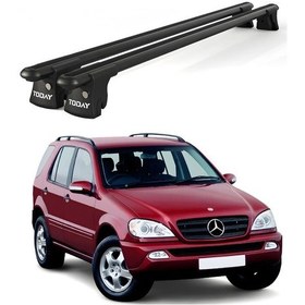 Resim Trio-ı Mercedes-benz M W163 2002-2005 Uyumlu Siyah Kilitli Ara Atkı 135cm Port Bagaj Tavan Barı 