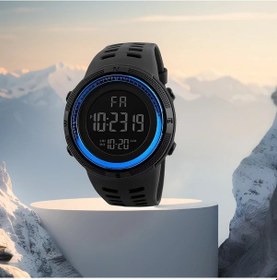 Resim Gaojunshop01 Mavi Pvc Kayış Erkekler İçin Spor Digital Saat 24h Gösterge Öğrenci Fonksiyonel Diğer 