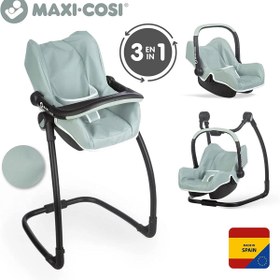 Resim Smoby Maxi-Cosi Oyuncak Bebek Mama Sandalyesi Puset ve Salıncak - Adaçayı Yeşili 240239 
