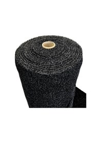 Resim Gri Kıvırcık Paspas Su Emici Kapı Önü Paspas Kaymaz Taban 14 Mm Kıvırcık Yolluk Siyah 