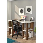 Resim Moonlife Hipo Kitaplıklı Çalışma Masası Ceviz 