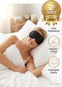 Resim 2 Adet Uyku Göz Bandı Işık Geçirmez Uyku Maskesi Seyahat Dinlenme Ve Meditasyon İçin 
