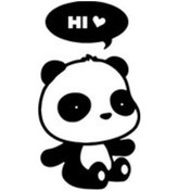 Resim Sevimli Panda Sticker 10 X 18 Cm 