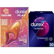 Resim Durex Çoklu Erojen Bölge Uyarıcı + Intense Uyarıcı Jelli Ve Tırtıklı Prezervatif 30'lu 