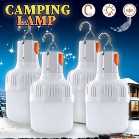 Resim 4'ü Bir Arada Şarj Edilebilir LED Ampul, USB Şarj, 400mAh Lityum Pili, Su Geçirmez, İç Mekan Kullanımı İçin LED Işıklar, Acil Durum Taşınabilir Aydınlatma, Araba, Yatak Odası, Anaokulu, Banyo, Garaj, Dış Mekan 