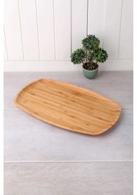 Resim Bambu Kayık Sunum Tabağı Servis Tabak 36*22cm Kyk3622 N11.20234 