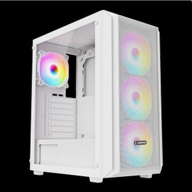 Resim Rampage Beta Mesh 650w 80+ Beyaz Temperli Cam 4x120mm Argb Fan Akak0rmp0008 