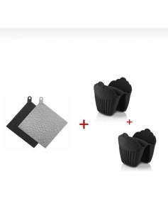 Resim Holly Home 2'li Set ; Nihale Tutacak -2 Adet Silikon Nihale 2 Adet Fırın Tutacağı , Tencere Çaydanlık Altı Hh 