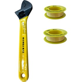 Resim 10 Inç Ayarlanabilir Ingiliz Anahtarı ve 2 Adet Teflon Bant 