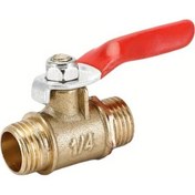 Resim Tongdashop 1 Adet Pirinç Top Vana G1/4 Erkek Tam Geçişli Metal Contalı Kol Saplı 