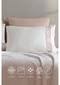 Resim Elart Giza Battaniye Seti Çift Kişilik 6 Parça Taş Taş 