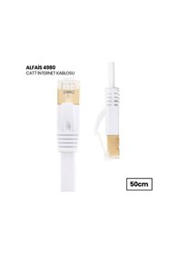 Resim 4980 Cat7 Ethernet Rj45 Modem Internet Kablosu 0.5 Metre 10gbps 600mhz 