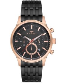 Resim Ferro Siyah Çelik Kordon Erkek Kol Saati FM40089A-04 FM40089A-04 