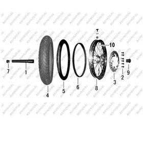 Resim Mondial X-Treme Enduro Croos 250 Ön Jant Komple (21) Turuncu (492654411) 