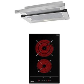 Resim Teka Ankastre Set (TL 6210 ASPİRATÖR TBC 32010 BK 2 GÖZLÜ ELEKTRİKLİ OCAK) 