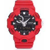 Resim Joefox Dijital Analog Silikon Kordon Erkek Kol Saati Jfp1044 