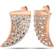 Resim Fil Dişi Gümüş Küpe 