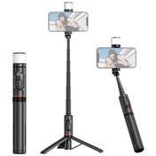 Resim Leezsing "q12s Bluetooth Işıklı Selfie Çubuğu Ve Tripod - 765mm Uzunluk, 3 Aydınlatma Modu" 