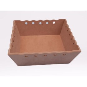 Resim Hobi Dekoratif Model Ekmek Sepeti Dalgalı Kenar Oymalı HAM MDF Ahşap EL Yapımı ham 