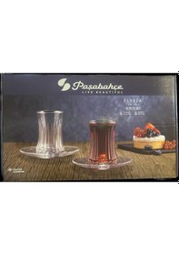 Resim Paşabahçe Elysia Kristal Çay Bardağı Seti Takımı - 12 Parça Çay Seti 950054 Şeffaf 