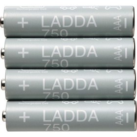 Resim IKEA Ladda Şarj Edilebilir Pil, HR03 Aaa 1.2V, Pil Kapasitesi: 750 Mah. 