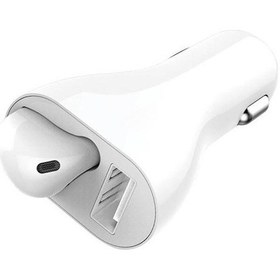 Resim Mf Product Jettpower 0180 Araç Şarjı & Mono Bluetooth Kulaklık Beyaz 