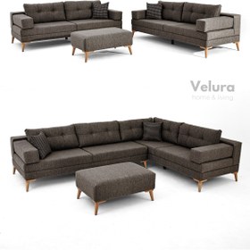 Resim Velura Home & Living Zeri Lobi Koltuğu & Şark Köşesi - Kahve 157 