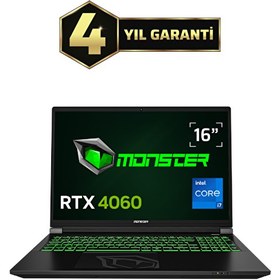 Resim Monster Tulpar T6 V3.1.8 Intel Core I7 13700HX 64 GB Ram 1 Tb SSD 8 GB Rtx 4060 Freedos 16" Fhd 165 Hz Oyun Bilgisayarı 