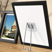 Resim 1 adet Sanatsal Paslanmaz Çelik Fotoğraf Çerçevesi Standı - Benzersiz Tasarım, Galeriler, Oturma Odaları, Ofisler ve Diğer Ayarlamalarda Fotoğraf Çerçevelerini Süslemek İçin Uygun. 