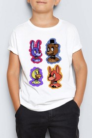 Resim Morinna İm Five Nights At Freddy's Baskılı Unisex Çocuk Tişört T-shirt Mr-07 