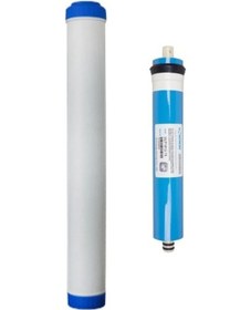 Resim Watergold Su Arıtma 20 İnç Granül Aktif Karbon Ve 75gpd Membran Filtre 