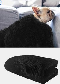 Resim Bundera Peluş Siyah Küçük Irk Köpek Yatağı 