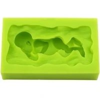 Resim Pastry Planet Uyuyan Bebek Şeker Hamuru Silikon Kalıbı 