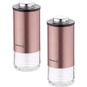 Resim Korkmaz A5521-2 Stora Plus Rosegold Tuzluk Biberlik Seti 