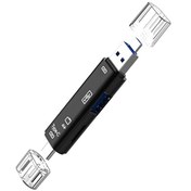 Resim Shaza 5'i 1 Arada Telefon Ve Bilgisayar USB Type-C OTG Siyah Micro Kart Okuyucu Shaza